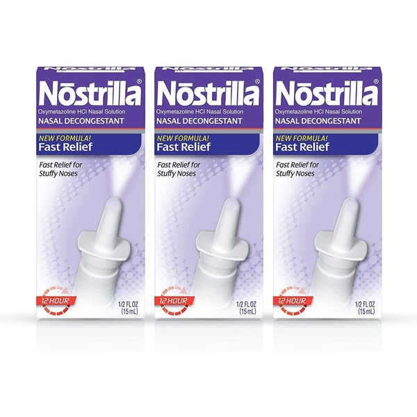 Nostrilla Nasal Decongestant Original Fast Relief 0.50 oz (Packs of 3)