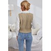 Aoysky Sweater Vest Women's V-Neck Sweater Tank Tops Pullover Cable