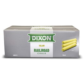 Dixon - 464-88813 Industrial Railroad Crayon Chalk with Tapered 4" x 1" Sticks, Yellow, 72-Pack (88813)