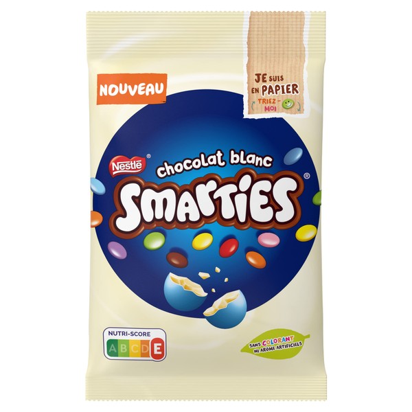 Smarties White - Mini Bonbons Chocolat Blanc - Le sachet de 250g