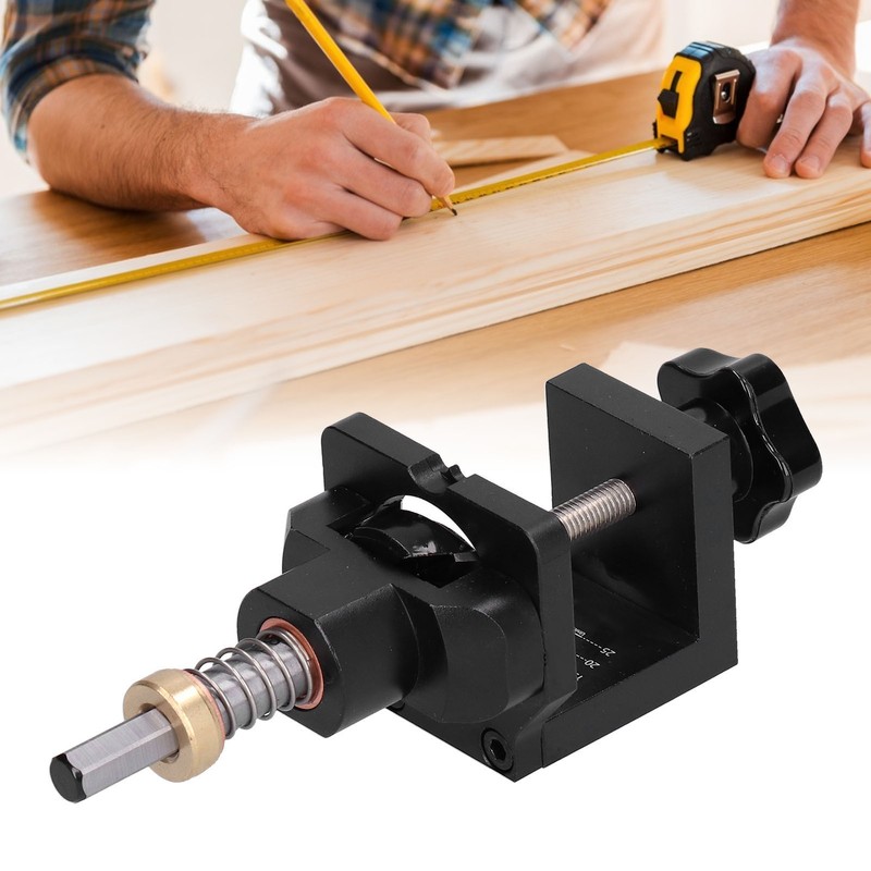 Hinge Hole Punch Locator Cabinet Hardware Drilling Guide Jig Woodworking