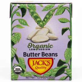 Jack’s | Organic White Butter Beans 13.4 oz. | Filled with Protein & Fiber, Low Sodium & Non-GMO | (8 PACK)