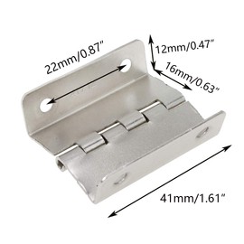 FarBoat 8Pcs Swing Hinge Expandable Offset Cabinet Door Hinges Satin Nickel Metal Hardware with Mounting Screws (M-Shape 4 Holes)