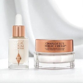 Charlotte Tilbury 샬롯틸버리 미니 스킨 세트(매직 세럼 크리스탈 엘릭서 8ml+페이스크림 15ml) Charlotte Tilbury Mini Skin Set (Magic Serum Crystal Elixir 8ml + Face Cream 15ml)