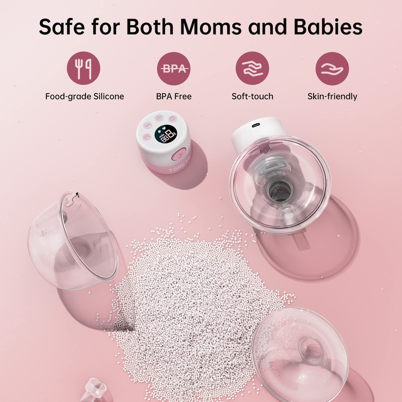 TSRETE Double Wearable Breast Pump, Electric Hands-Free Breast Pumps with