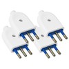 4 Pcs Electrical Plug 10A 2P+T 250V Italian Spade Plug