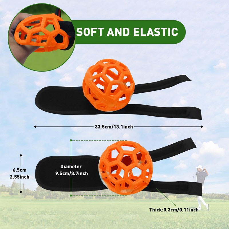 FINGER TEN Golf Swing Trainer Impact Smart Ball with Adjustable
