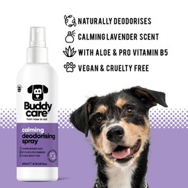Buddycare Dog Deodorising Spray - Deodorising Spray for Dogs - With Aloe Vera and Pro Vitamin B5 (Lavender, 200ml)