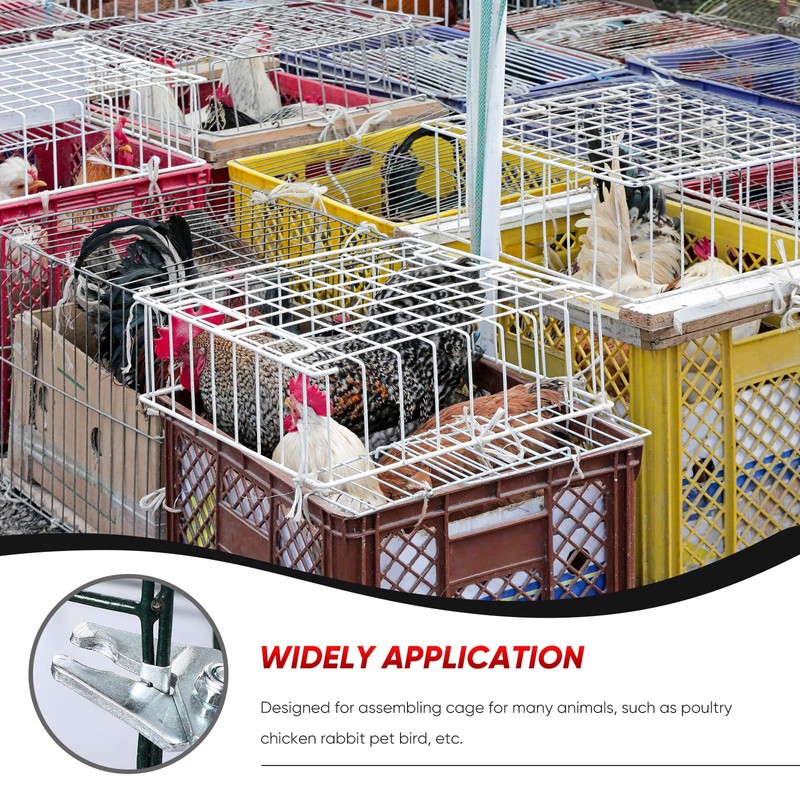 300 Pieces Wire Cage Clips with 1 Piece Wire Cage