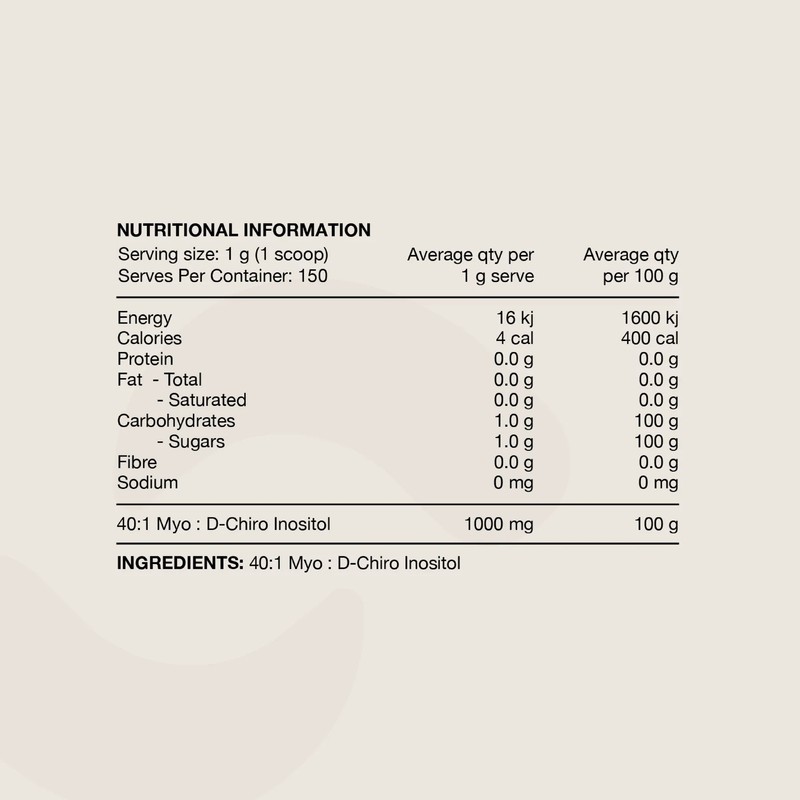 Switch Nutrition Inositol 40:1 MYO : D-Chiro Inositol 150g