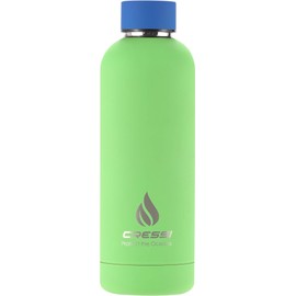 Cressi Rubber Coated Thermal Flask 500 ml - Sports Thermal Bottle, Rubber Covered, Fluo Green/Black