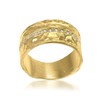 14K Gold Over Sterling Silver Statement Rings With 0.13 TCW