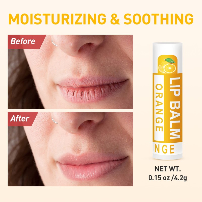 DMSKY Natural Lip Balm Bulk 24 Pack, Moisturizing Lip Balm