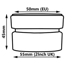 50mm to 2" Inch BSP Sewerage Adaptor European-UK Conversion PVC Pipe Adaptor