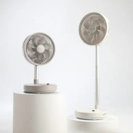 스타일리스 접이식 무선 선풍기 폴딩팬 써큘레이터 저소음 BLDC 리모컨 캠핑 베이지 Stylish Foldable Wireless Fan Folding Fan Circulator Low Noise BLDC Remote Camping Beige