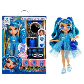 Rainbow High Creative Crystals Skyler - Blue 11” Fashion Doll with Crystal Accessory Make It Kit, Ring for You, DIY, Crafts, Resin Play, Kids Gift 8+