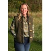 Legendary Whitetails Women's Plus Size Quilted Toggle Puffer Vest, Army,