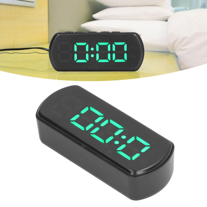 Digital Alarm Clocks Snooze Temperature 12 24Hr Small Electronic Desk