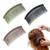 QOWUXHZ 3 Stück French Comb Französische Seitenkämme Kunststoff-Seitenhaarzwirn Dekorativer Kamm