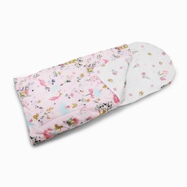Happy Linen Company Girls Boys Kids Enchanted Forest Unicorn Pink 155 x 65 cm Reversible Sleeping Bag