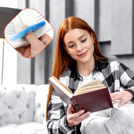 Ouligay Pack of 4 Book Page Holders Thumb Made of Resin Page Holder for Books Thumb Ring Book Page Holder Best Friend Gift Books Accessories Thumb Book Page Holder for Booklovers Teachers