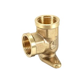 uxcell Brass Pipe Fitting 90 Degree Drop Ear Elbow G1/2 Female X G1/2 Female Crimp Fitting