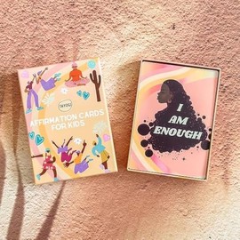 IMYOGI Hand illustrated including positive affirmation cards for kids - educational mindfulness flashcards for children - positive affirmations