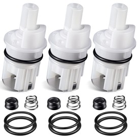 Enhon 3 Pack Faucet Cartridge Repair Kit Compatible with Detla RP17400 RP4993 Faucet Stem Seat Spring, O Ring, Cartridge Replacement Part for 2 Handle Bathroom Shower Tub, Kitchen Faucet Repair