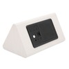Triangular Wood Clock Adjustable Brightness Sound Control Temperature Display 12/24
