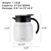 Tiken Coffee Server, 800ML (27 Oz) Thermal Coffee Carafe, Stainless