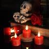 yunsheng 12PCS Red Rechargeable LED Tea Lights Candles with Remote,