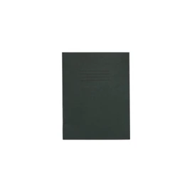 Rhino A5+ Exercise Books, 48 Page / 8mm Lined with Margin Paper Notebook, 10 Pack, 9 x 7 Writing Book, Office & School Stationery Supplies, Dark Green