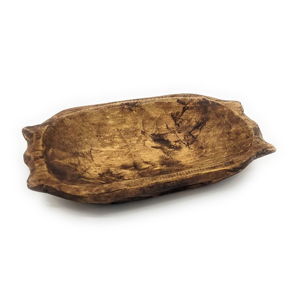 9"-10" Long Itty Bitty Rustic Dough Bowl With Handles- The