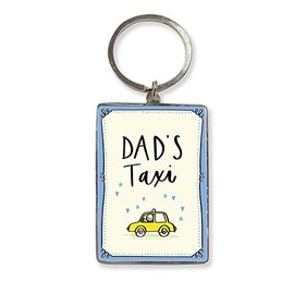 WPL Dad's Taxi Metallic Keyring Lovely Birthday Christmas KR218