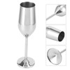 200ml Goblet Stainless Steel Champagne Glass Drinking Cup for Bar/Party/Banquet/PicnicGlossy