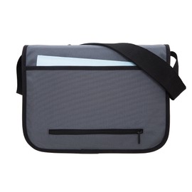 Manhattan Portage Europa Messenger Bag (SM) Expandable With Laptop Sleeve Water Resistant Luggage Attachment 1000D Cordura For Work College Travel (Grey)