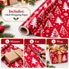 Red Christmas Wrapping Paper Roll for Holiday Gifts – Shiny
