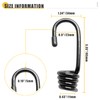 BokWin 10 Pcs Bungee Shock Cord Hook Plastic Coated Bungee