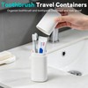White Travel Toothbrush Case, Portable Plastic Toothbrush Holder with Dustproof