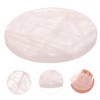 Ciieeo 2pcs Gilded Quartz Round Coasters Crystal Coaster for Drinks