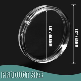 LifCratms 30 Pcs Silver Dollar Coin Holder, 40.6mm Round Coin Capsule for Collectors, Fit American Silver Eagle Dollar