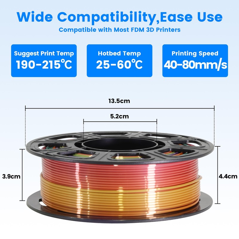 MIKA3D 8 Spools Different Popular Colors 3D Printing Filament PLA