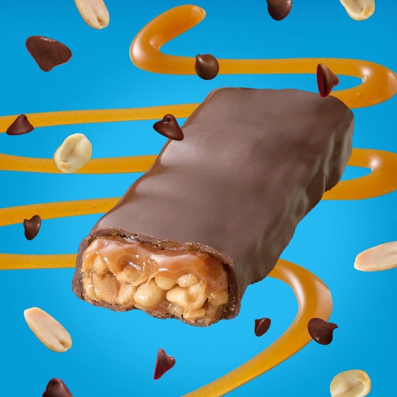 Fiber One Chewy Protein Bars, Caramel Nut, Protein Snacks, 10