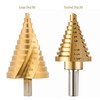 ZELCAN Large HSS Spiral Groove Step Drill Bit, 12 Sizes
