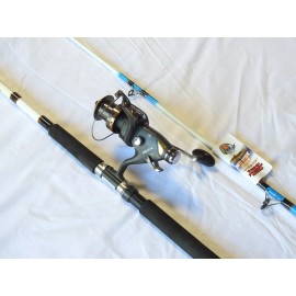 American Spirit Nite Stick Spinning Catfish Combo 10' 2PC/ 9 BB Bait Runner Reel