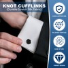 PATIKIL 5 Pairs Silk Knot Cufflinks, Elastic Fabric Shirt Cufflinks,