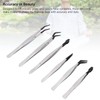 Depisuta 6Pcs Stainless Steel Tweezers Set, Multifunctional False Eyelash Tweezers