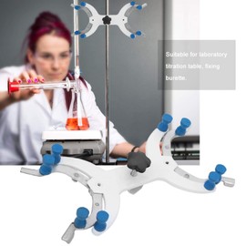 Okuyonic Pinza para bureta, Pinza para titulación ajustable Pinza para bureta para laboratorio, Abrazadera doble para bureta de aluminio, accesorio de laboratorio para laboratorio(Butterfly clip)