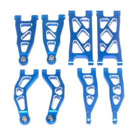 Suspension Arms Compatible with Arrma 1/18 Upgrade Granite Grom Mega 380 Brushed 4X4 Monster Truck ARA2102 Rc Car Aluminum Alloy Front Rear Upper Lower Parts(Dark Blue)
