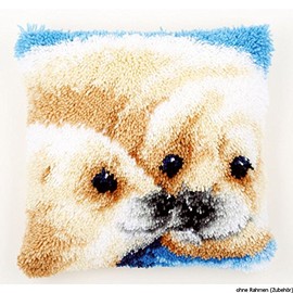 Vervaco Seals Latch Hook Cushion, Multi-Colour